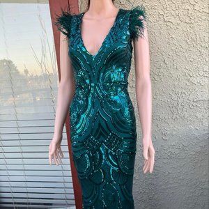 The Most Elegant Sequin Maxi Dress - Emerald